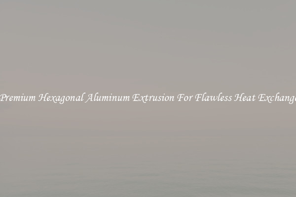 Premium Hexagonal Aluminum Extrusion For Flawless Heat Exchange
