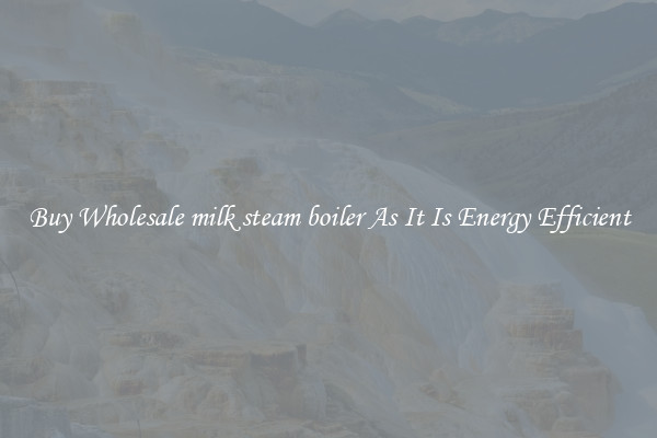 Buy Wholesale milk steam boiler As It Is Energy Efficient
