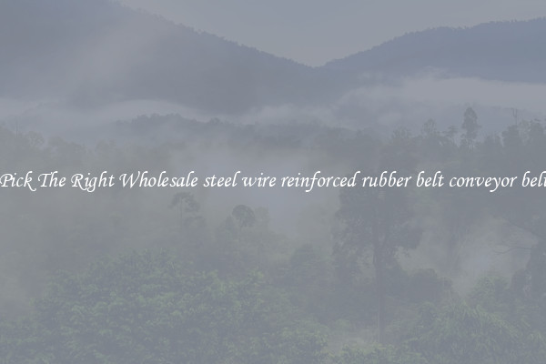 Pick The Right Wholesale steel wire reinforced rubber belt conveyor belt