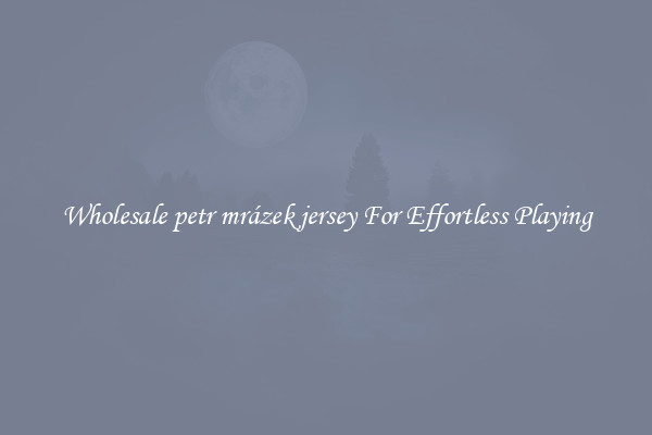Wholesale petr mrázek jersey For Effortless Playing