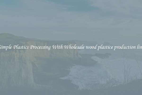 Simple Plastics Processing With Wholesale wood plastice production line