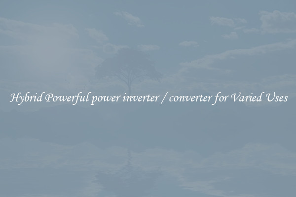Hybrid Powerful power inverter / converter for Varied Uses