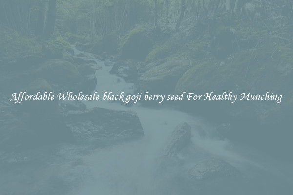 Affordable Wholesale black goji berry seed For Healthy Munching 