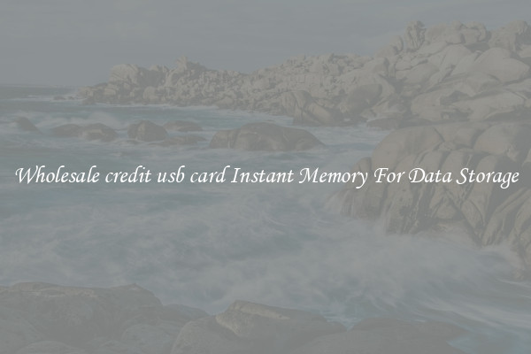 Wholesale credit usb card Instant Memory For Data Storage