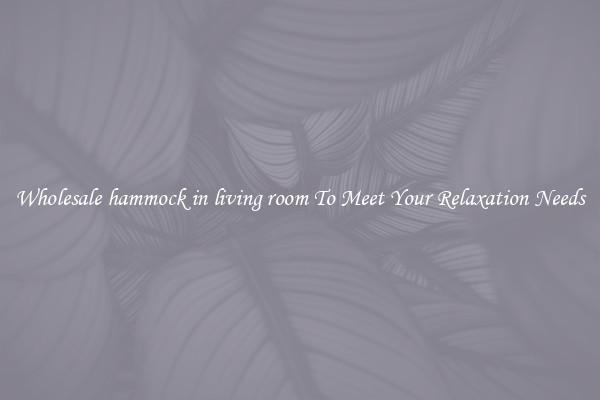 Wholesale hammock in living room To Meet Your Relaxation Needs