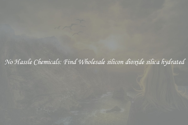 No Hassle Chemicals: Find Wholesale silicon dioxide silica hydrated