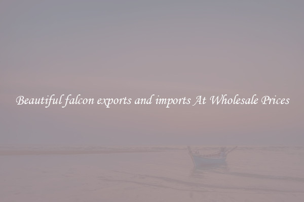 Beautiful falcon exports and imports At Wholesale Prices