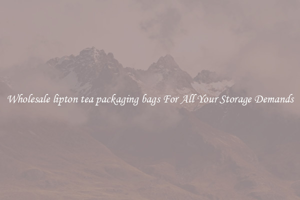 Wholesale lipton tea packaging bags For All Your Storage Demands