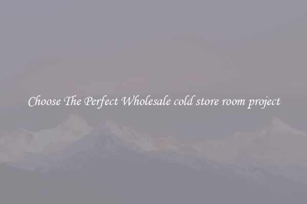 Choose The Perfect Wholesale cold store room project