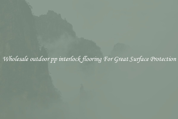 Wholesale outdoor pp interlock flooring For Great Surface Protection