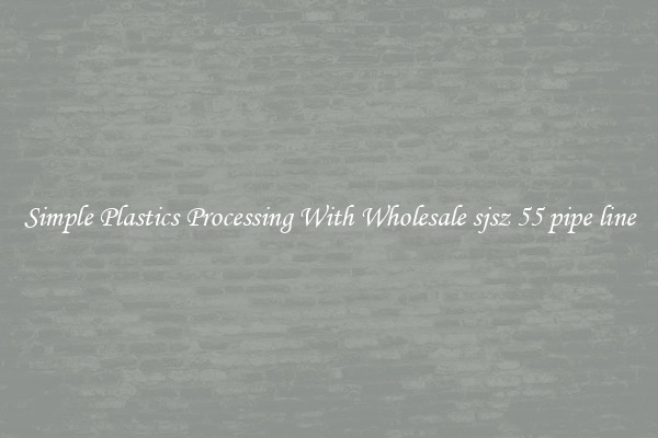 Simple Plastics Processing With Wholesale sjsz 55 pipe line