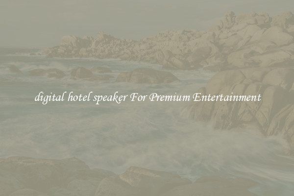 digital hotel speaker For Premium Entertainment